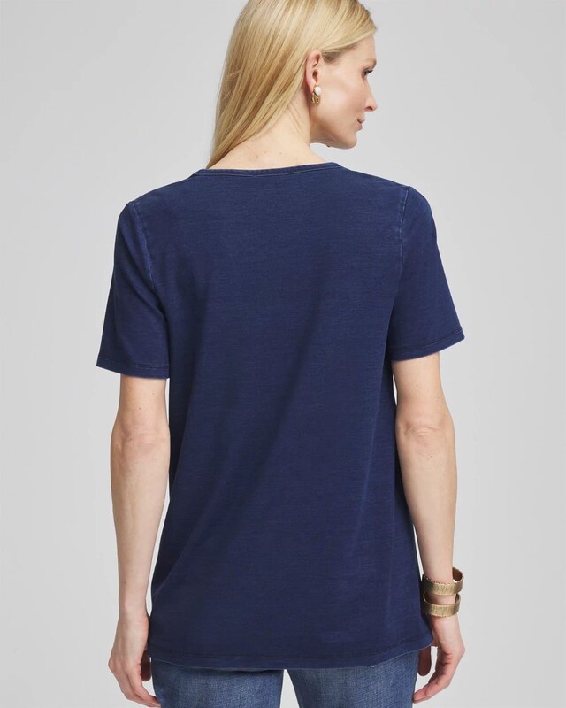 Denim V-Neck Tee - image 3